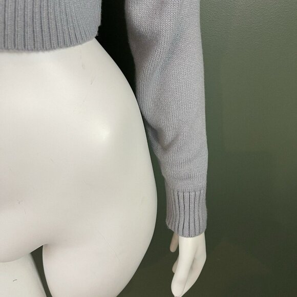 Sunday Best XX2 Organic Cotton Cashmere Blend Mock Neck Boxy Cropped Sweater - Picture 4 of 13